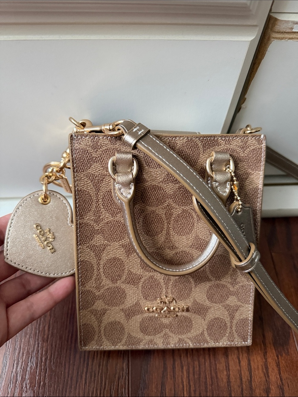 Shimmer Crossbody Coach Purse